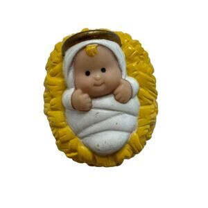 FISHER PRICE Little People Vintage Baby Jesus Nativity Scene 2001 Manger Holiday